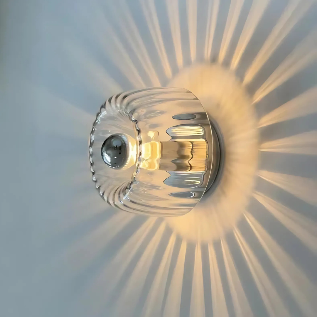Modern Minimalist Glass Round Wall Sconce LED 1-Light