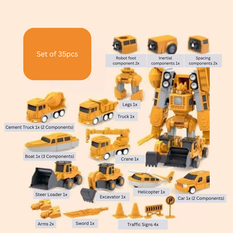 Guili | Magnetic Transformation Construction Toy | Stimulate Creativity - Educational and Fun