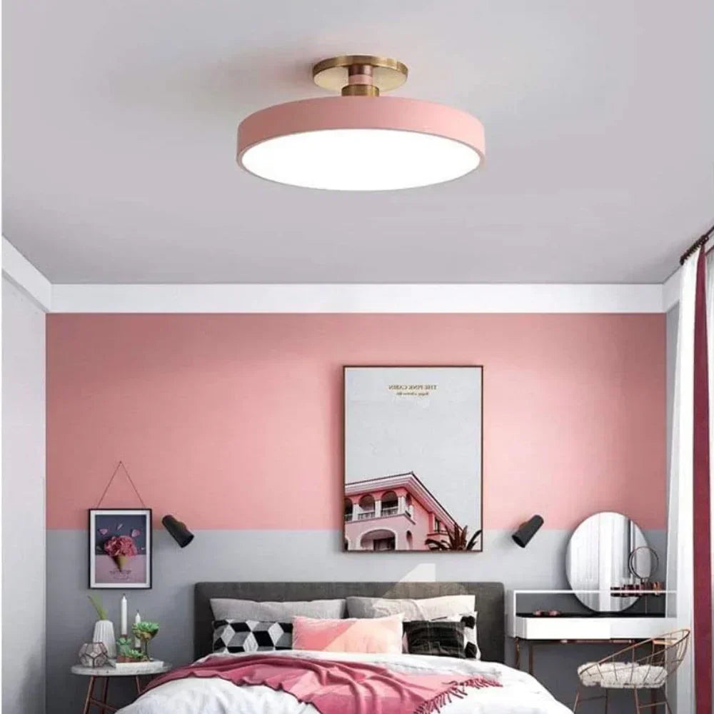 Modern Brass Round LED Ceiling Light 1-Light
