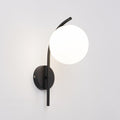 Nordic Glass Globe Arc Wall Sconce 1-Light