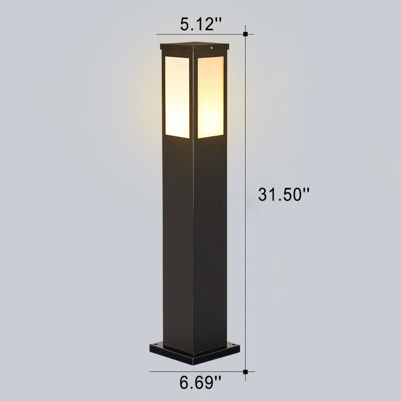 Modern Square LED Solar Outdoor Path 1-Light