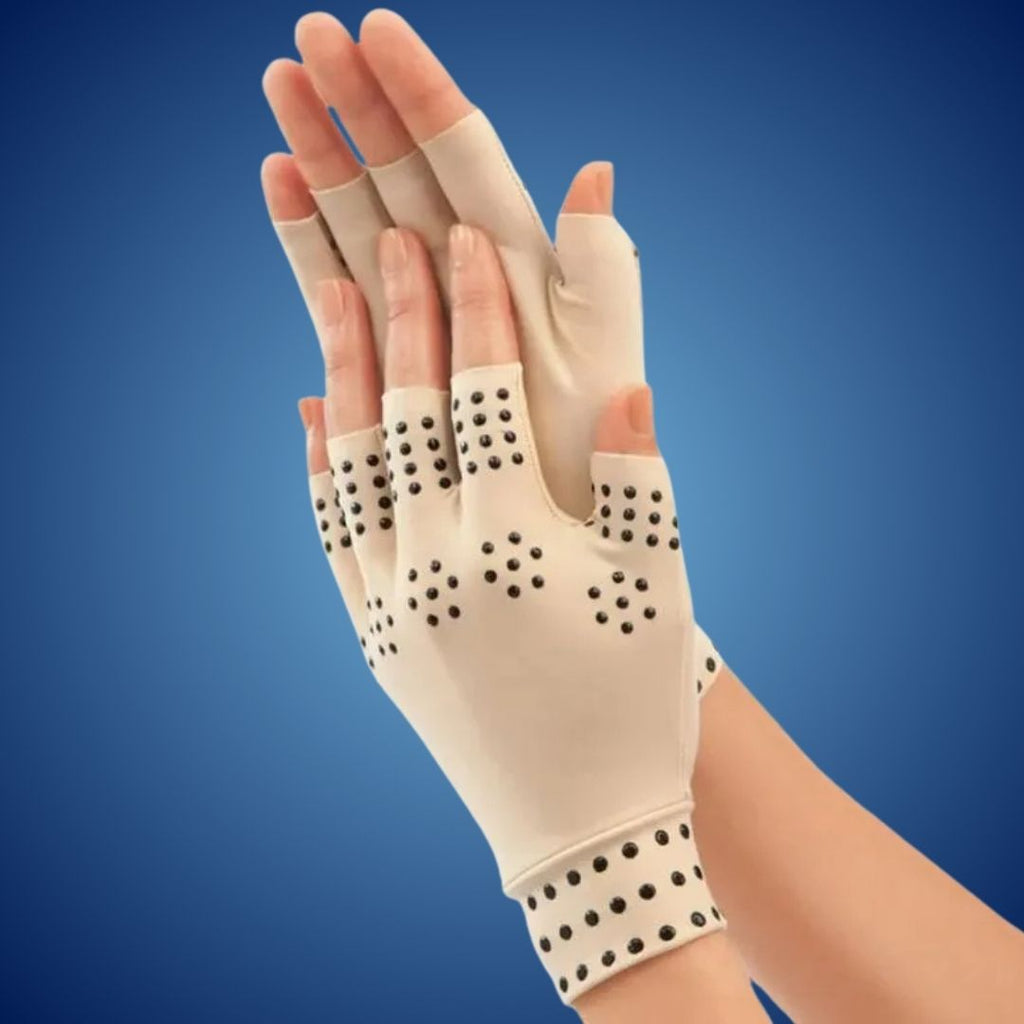 Guili | Fingerless Gloves for Arthritis & Pain Relief - Magnetic Compression for Improved Circulation and Reduced Swelling