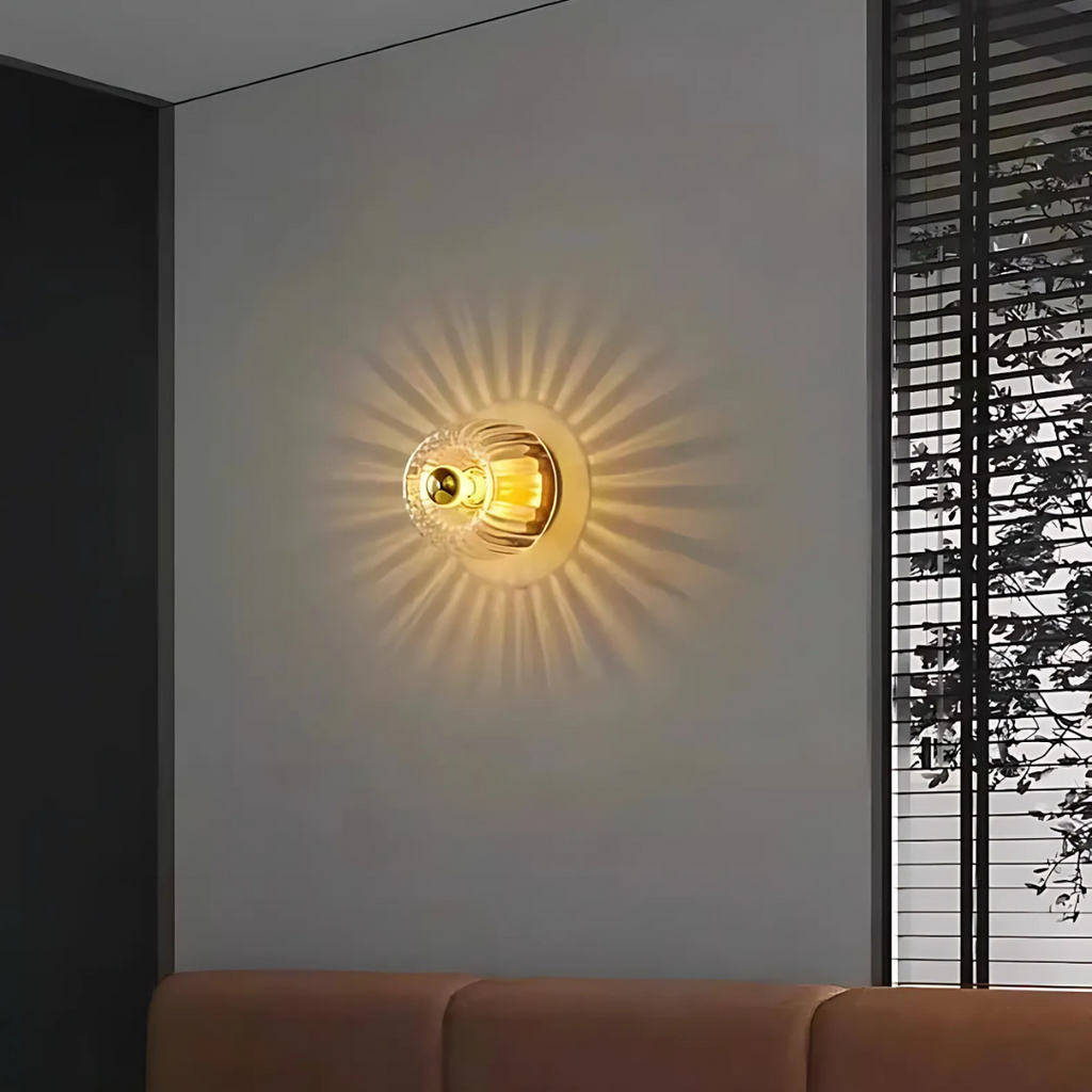 Modern Minimalist Glass Round Wall Sconce LED 1-Light