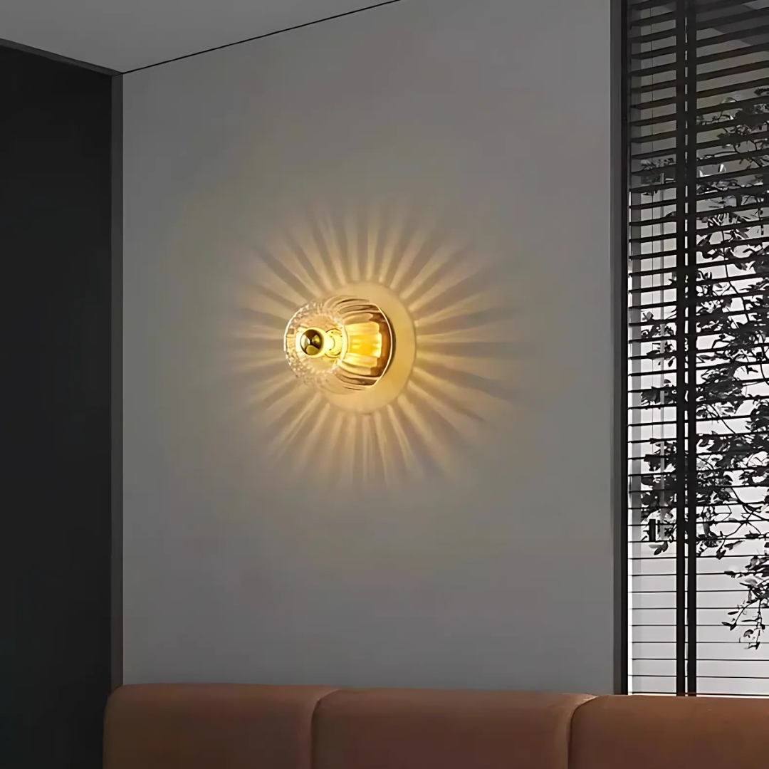 Modern Minimalist Glass Round Wall Sconce LED 1-Light