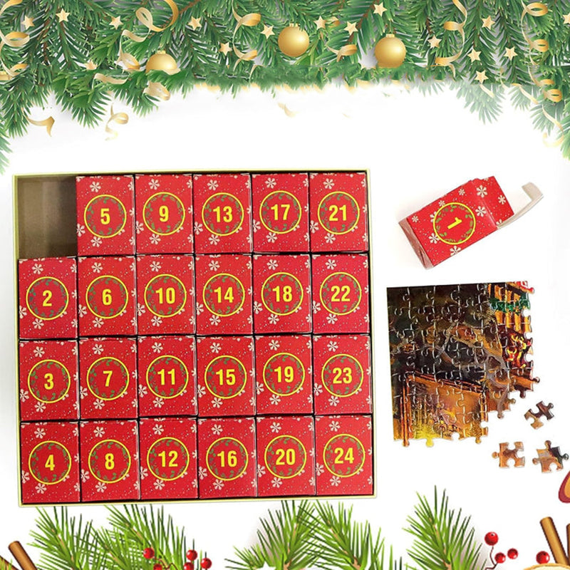 Guili | Christmas Puzzle Countdown Calendar | Make Christmas Magical - 1008 Pieces Puzzle in 24 Doors