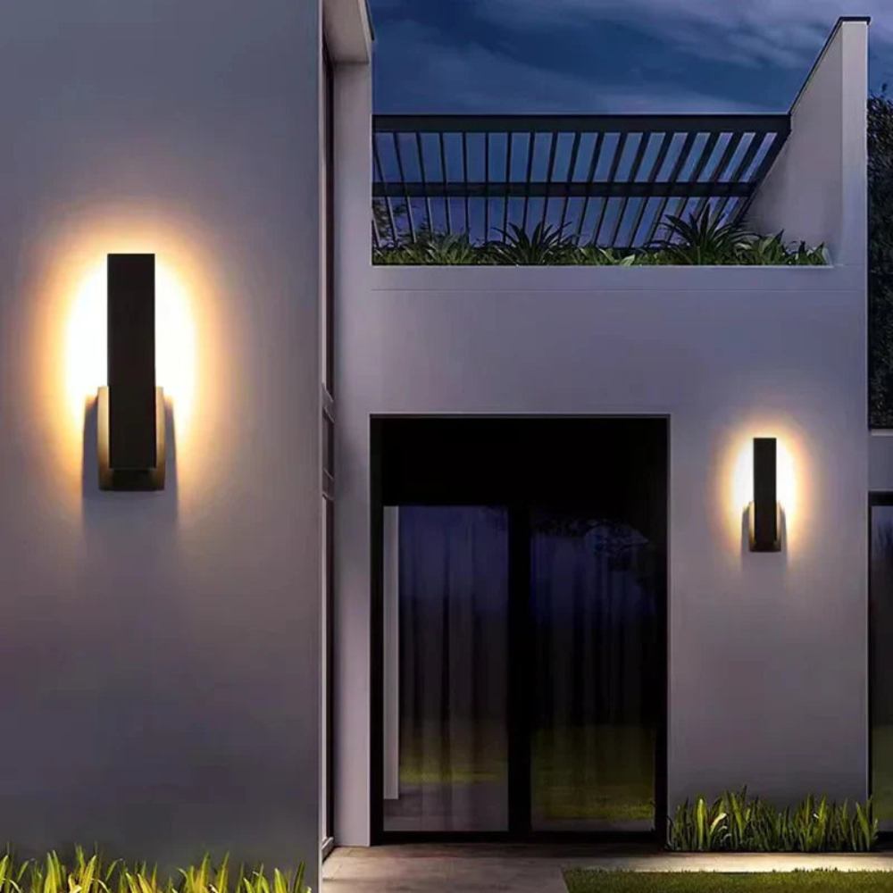 Minimalist Waterproof Outdoor Square Wall Sconce LED 1-Light