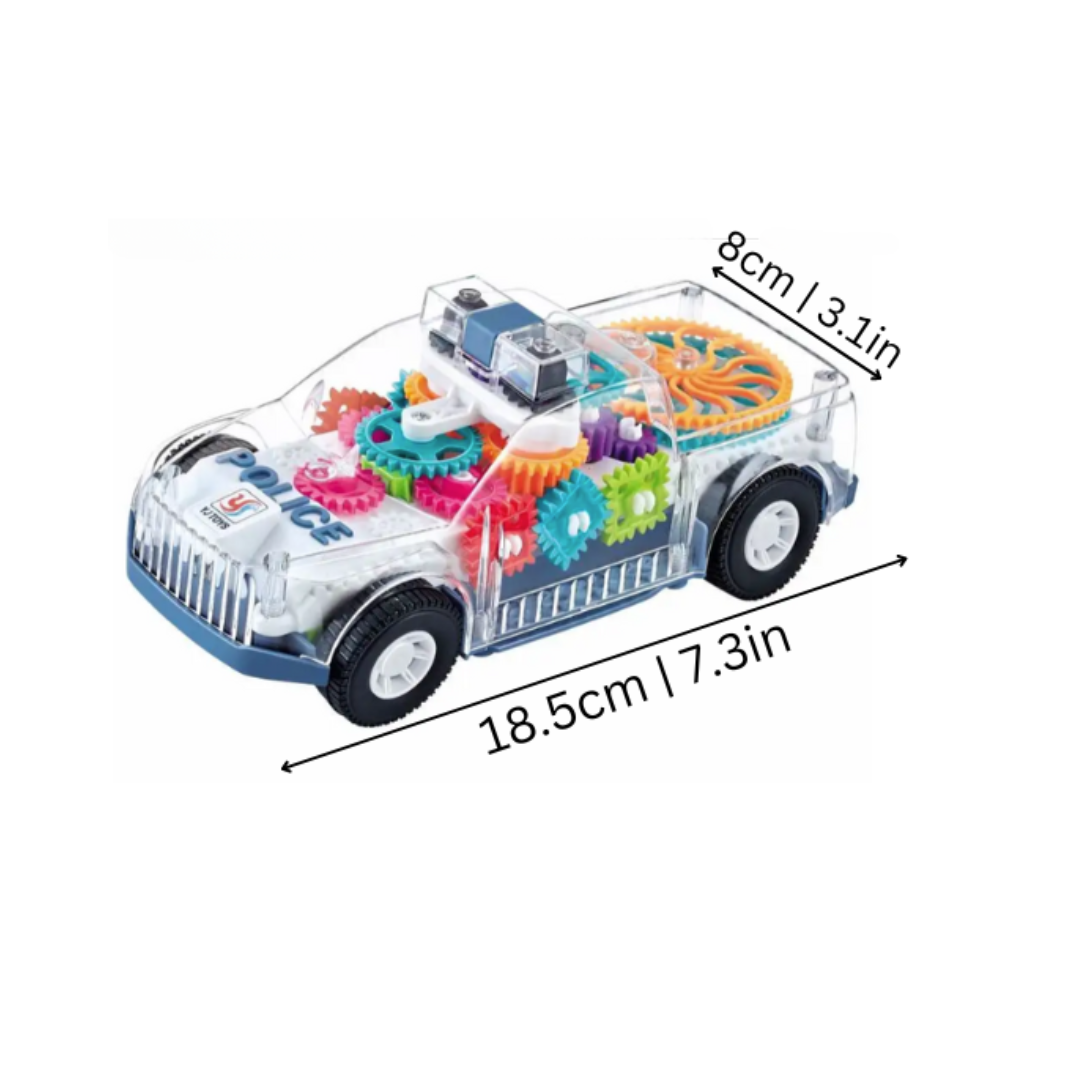 Guili | LumoGear | Magical driving - Transparent flashing toy car with light and music
