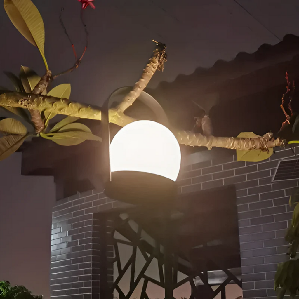 Modern Metal and Glass Globe LED Rechargeable Table Lamp 1-Light