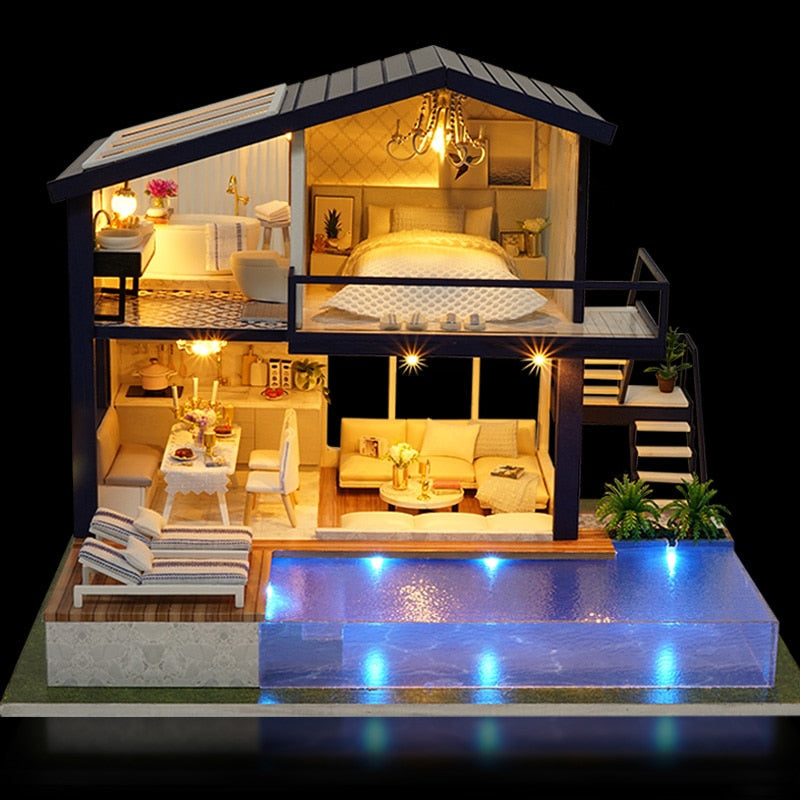 Guili | Dollhouse Miniature | Wooden Dollhouse for Children - Stimulating Creative Play
