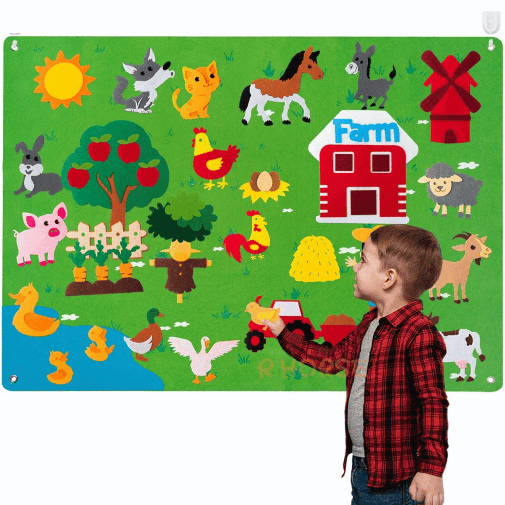 Guili | Felt board with animals | Educational toys for toddlers - Discover the world