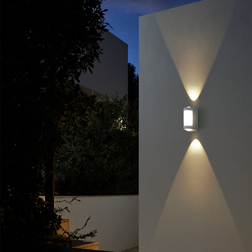 Nordic Minimalist Acrylic Rectangular Outdoor Wall Light LED Up-Down