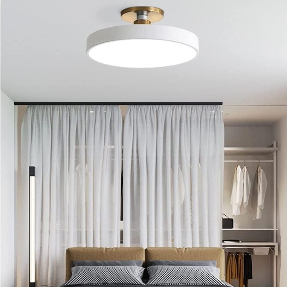 Modern Brass Round LED Ceiling Light 1-Light