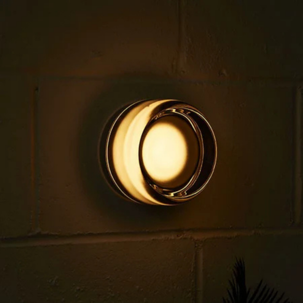 Modern Glass Round Wall Sconce LED 1-Light