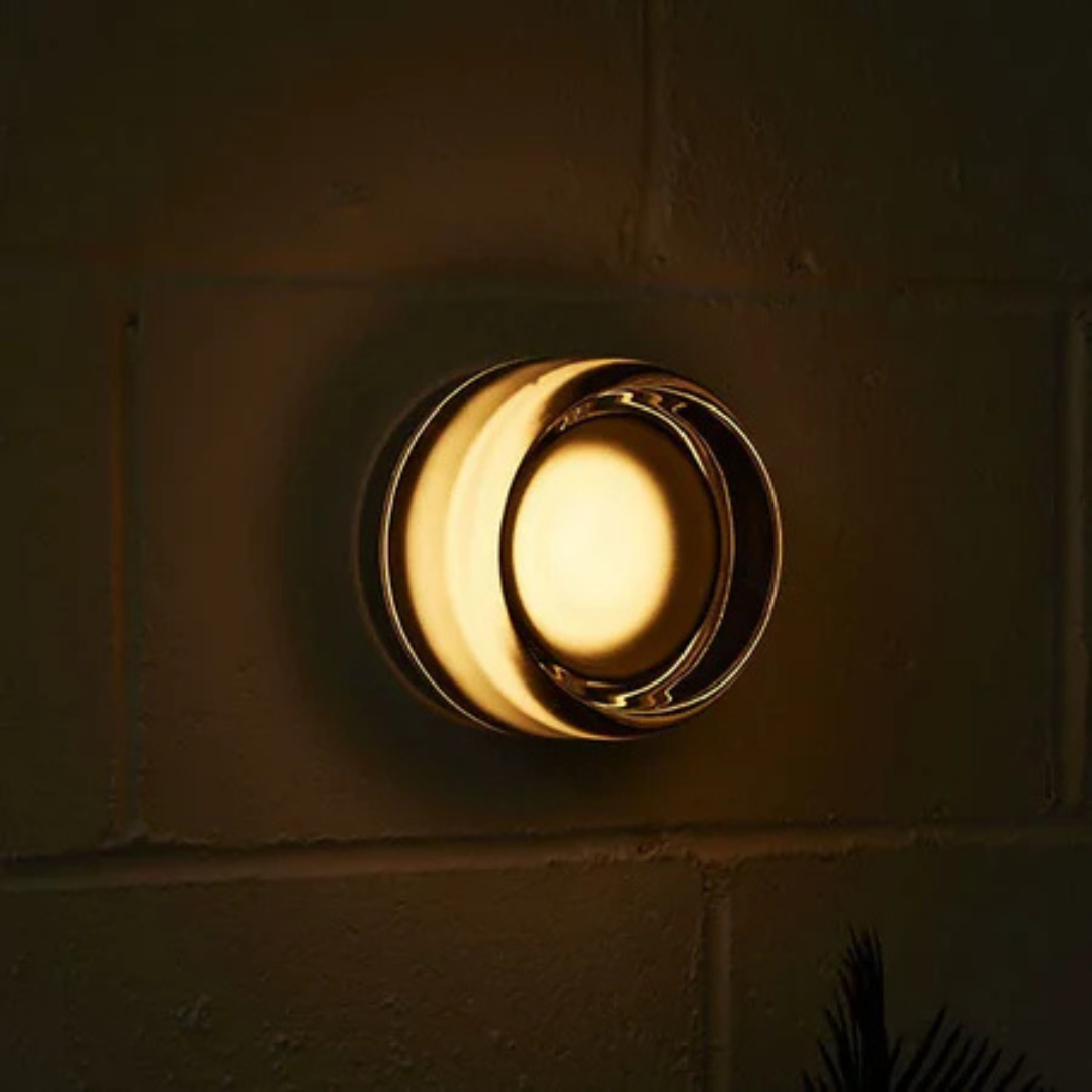 Modern Glass Round Wall Sconce LED 1-Light