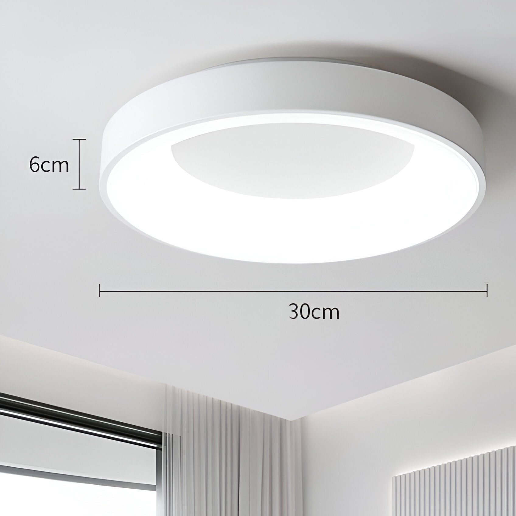 Nordic Modern Round Led Ceiling Light 1-Light