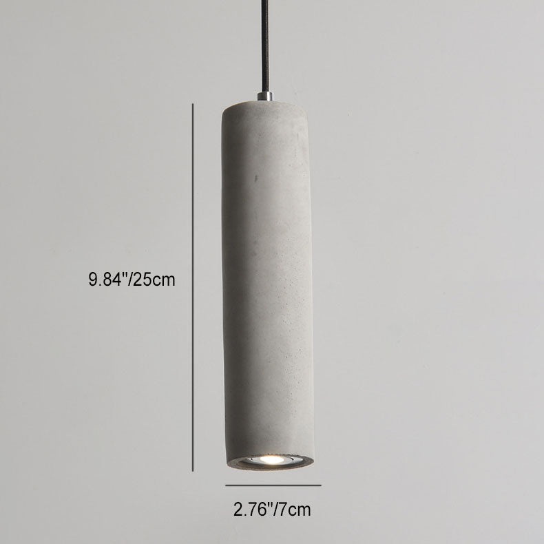 Industrial Cement Cylindrical Pendant 1-Light