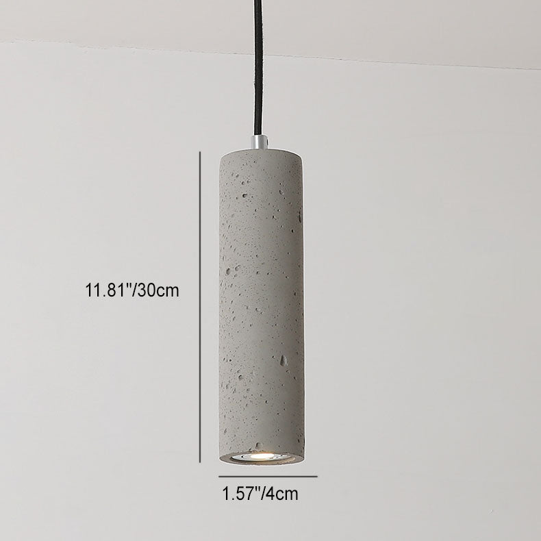Industrial Cement Cylindrical Pendant 1-Light