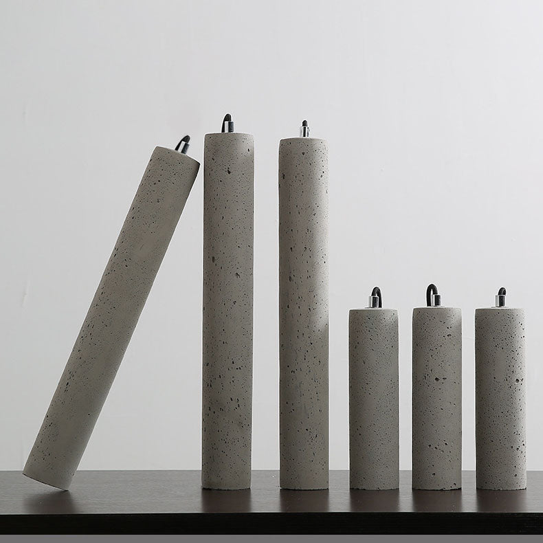 Industrial Cement Cylindrical Pendant 1-Light