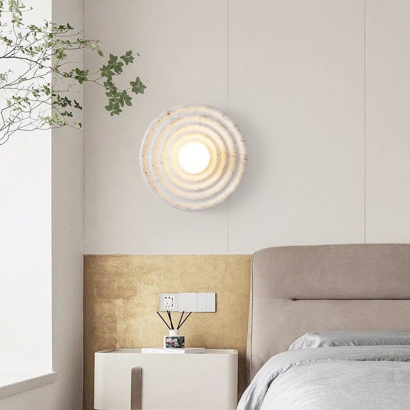 Modern Minimalist Resin Circular Wall Sconce G4 1-Light
