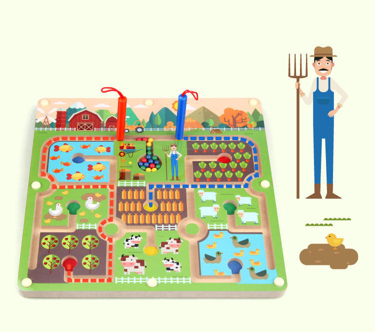 Guili | Ecotoys BrainMaze | Strengthen concentration - Magnetic maze puzzle game for children