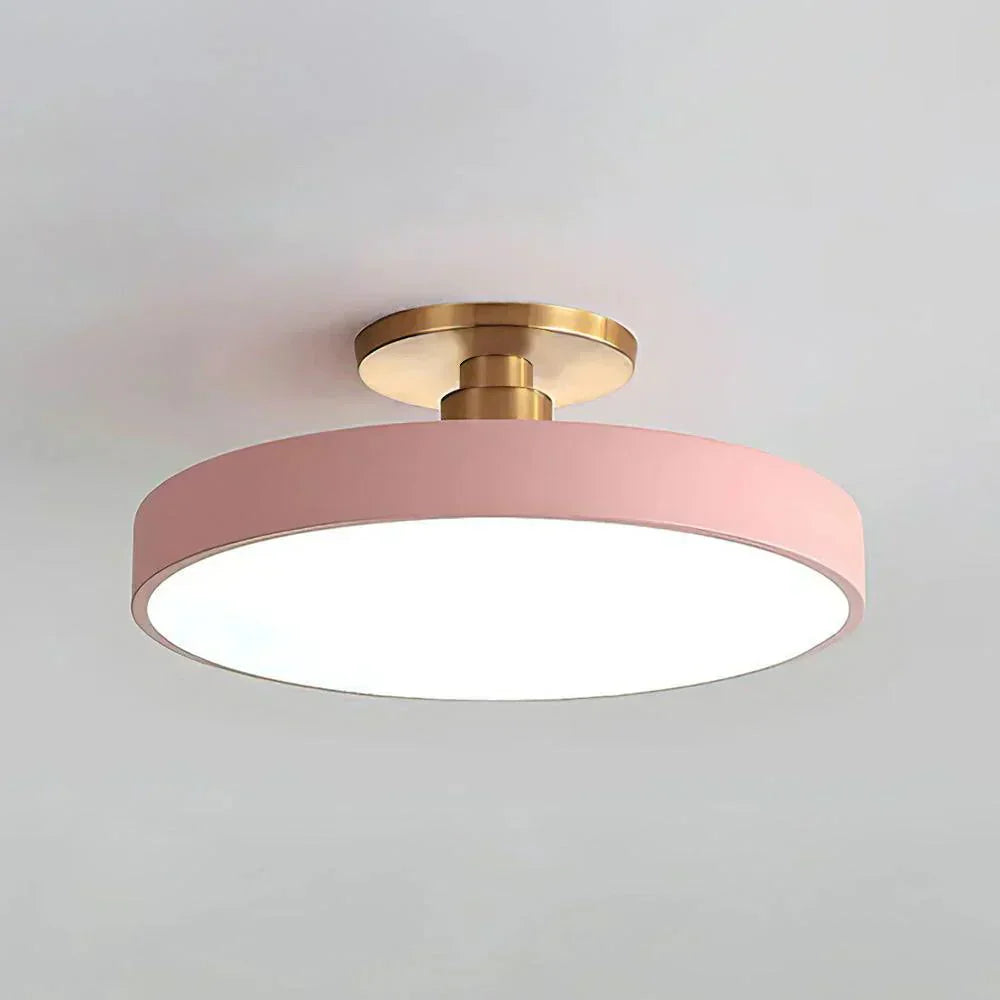 Modern Brass Round LED Ceiling Light 1-Light