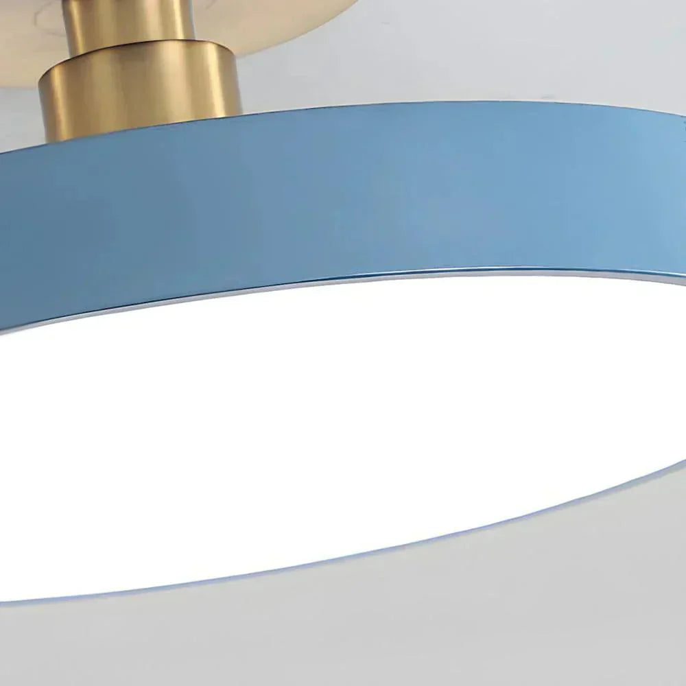 Modern Brass Round LED Ceiling Light 1-Light