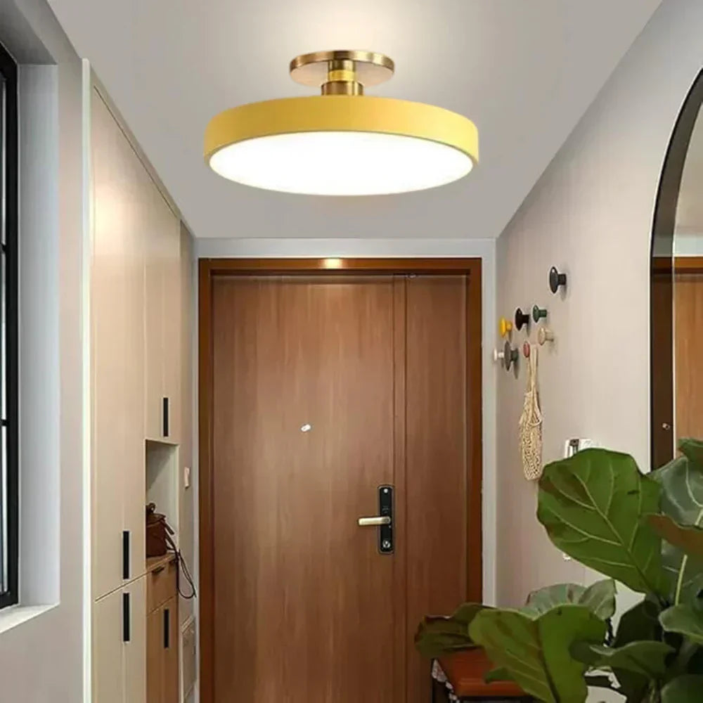 Modern Brass Round LED Ceiling Light 1-Light