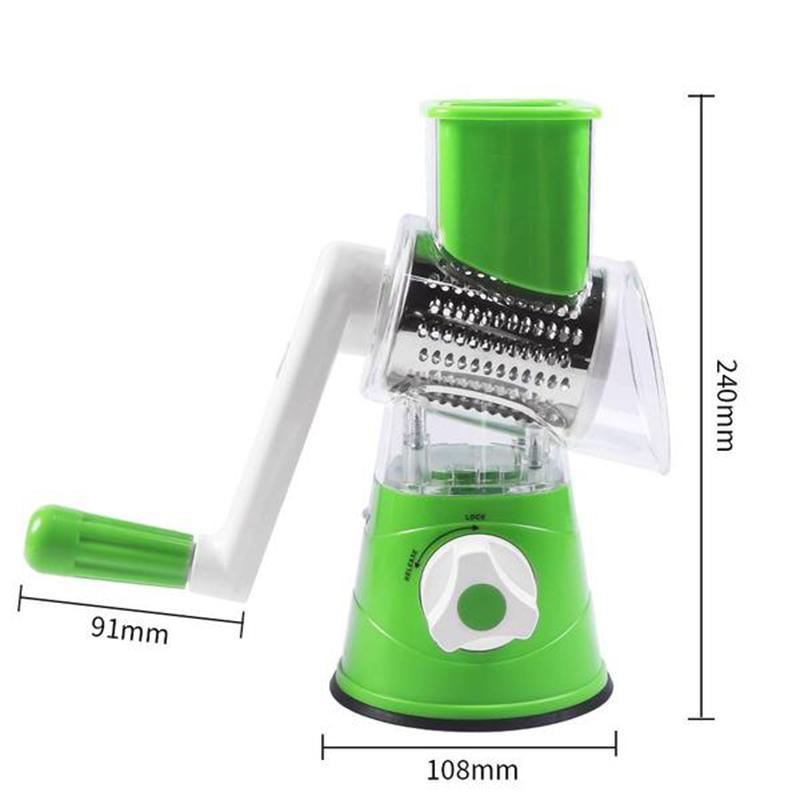 Guili | 3 in 1 Rotary Cheese Grater Vegetable Slicer