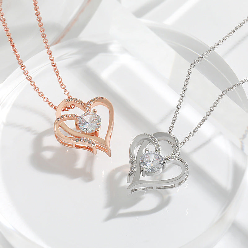 Guili | Diamond Love Heart Necklace