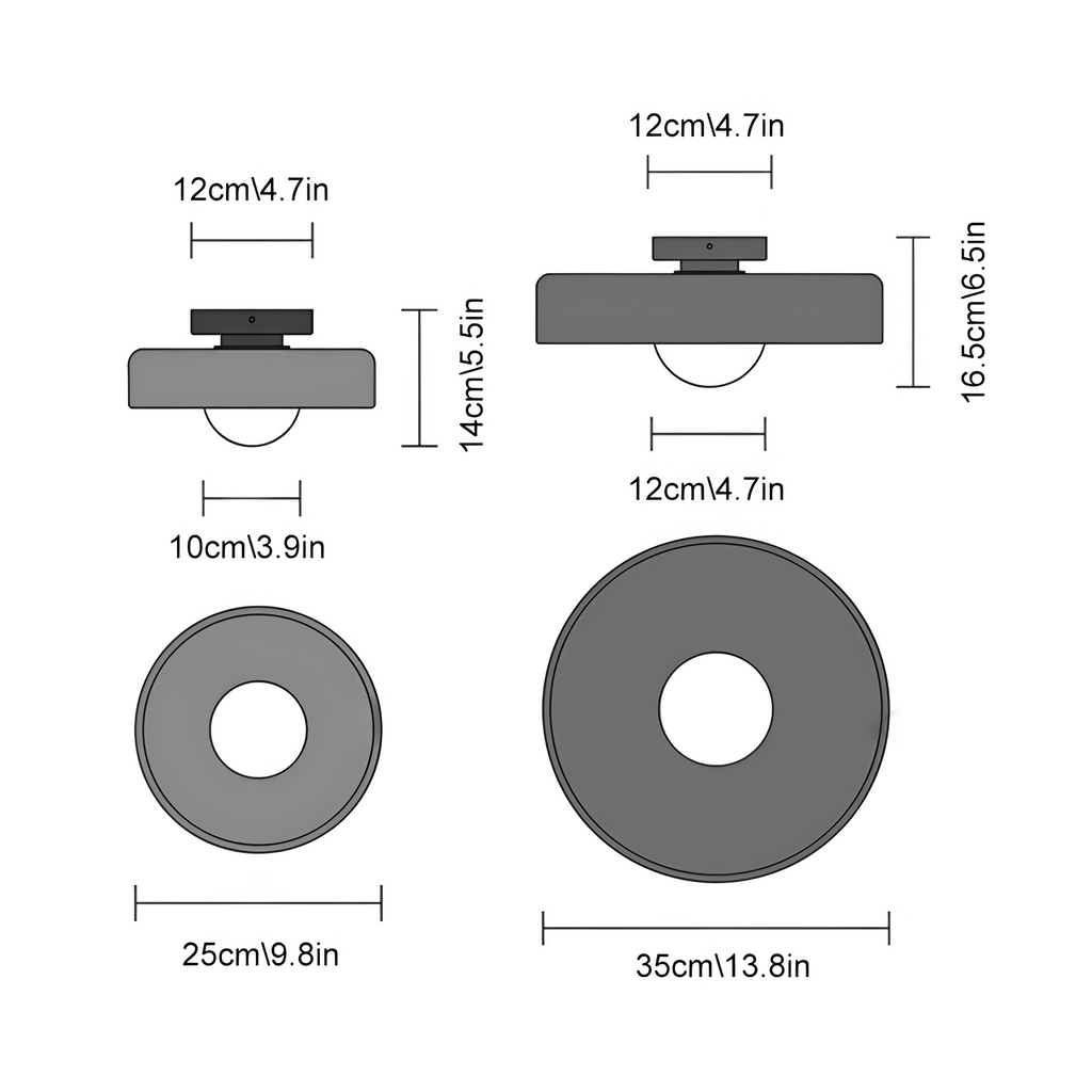 Nordic Glass Olive Disc Wall & Ceiling Light LED 1-light