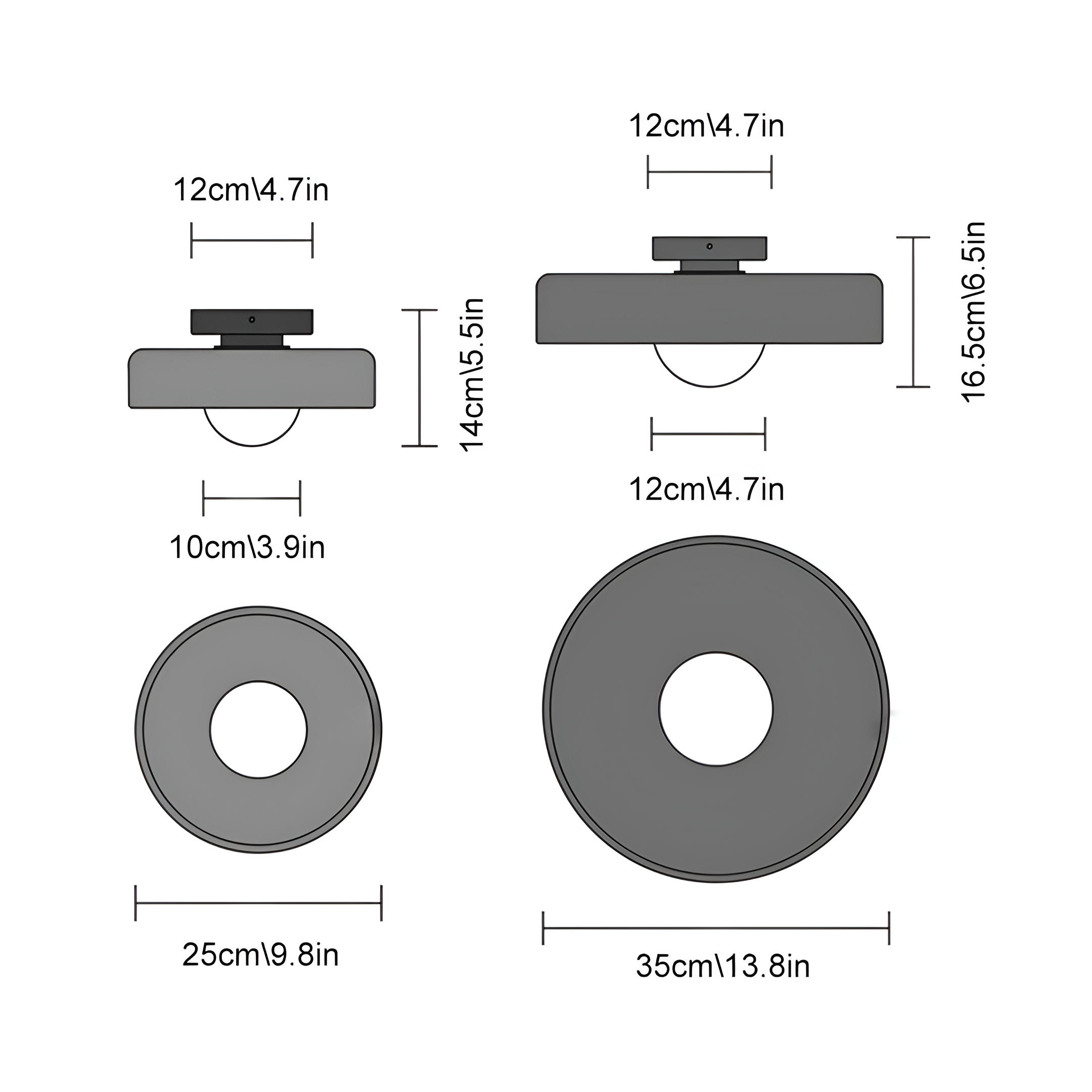 Nordic Glass Olive Disc Wall & Ceiling Light LED 1-light