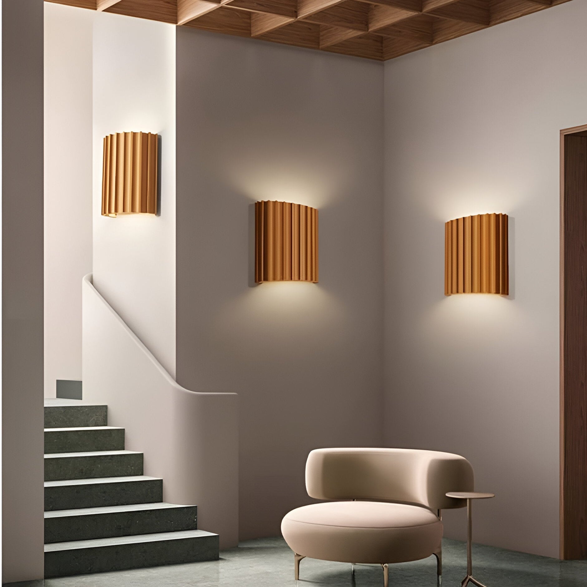 Nordic Resin Striped Wall Sconce LED 1-light