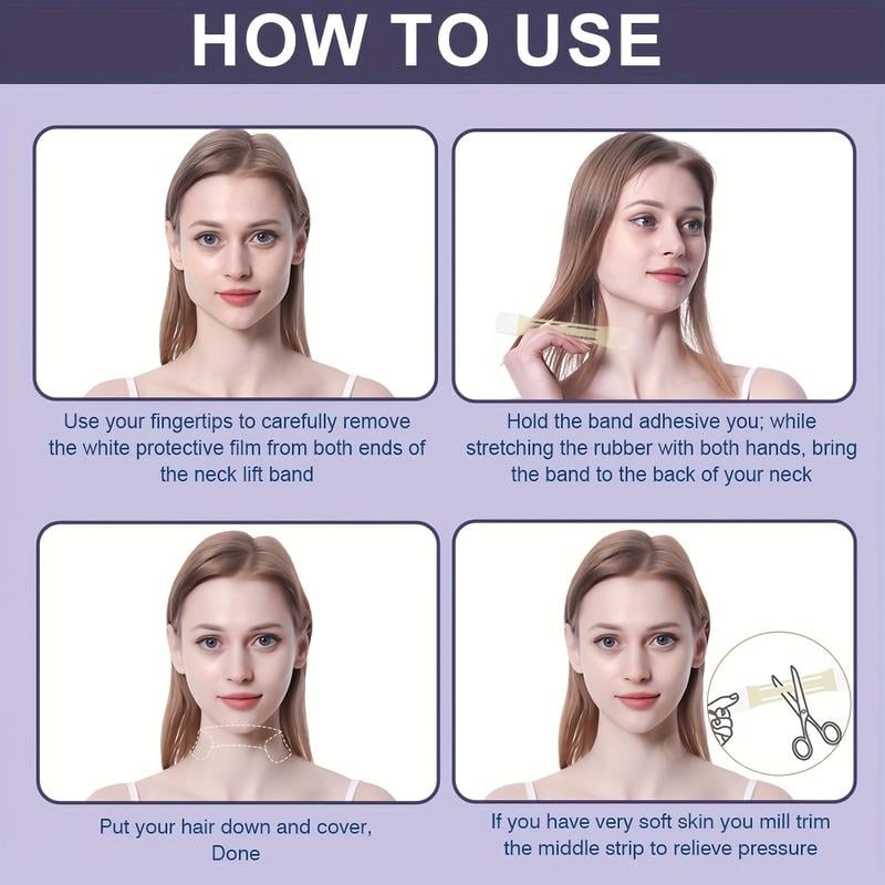 Guili | Neck Lifting Tape | Instant Firming & Sculpting Effect | Invisible & Skin-Safe Adhesive