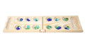 Guili | EcoToys Mancala Game Set | Foldable Wooden Board Game with Multicolor Beads - Family Fun for Children & Adults