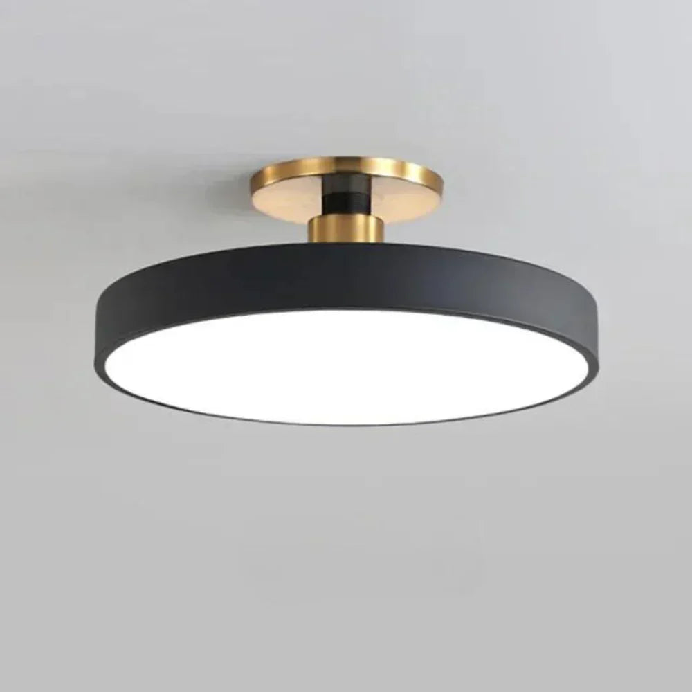 Modern Brass Round LED Ceiling Light 1-Light
