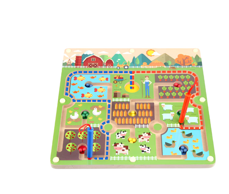 Guili | Ecotoys BrainMaze | Strengthen concentration - Magnetic maze puzzle game for children