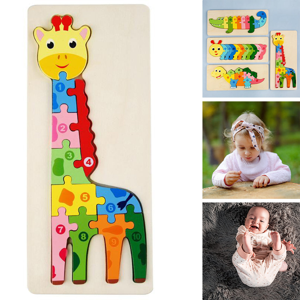 Guili | WildBlocks | Discover and Play - Wooden Animal Puzzle for Toddlers
