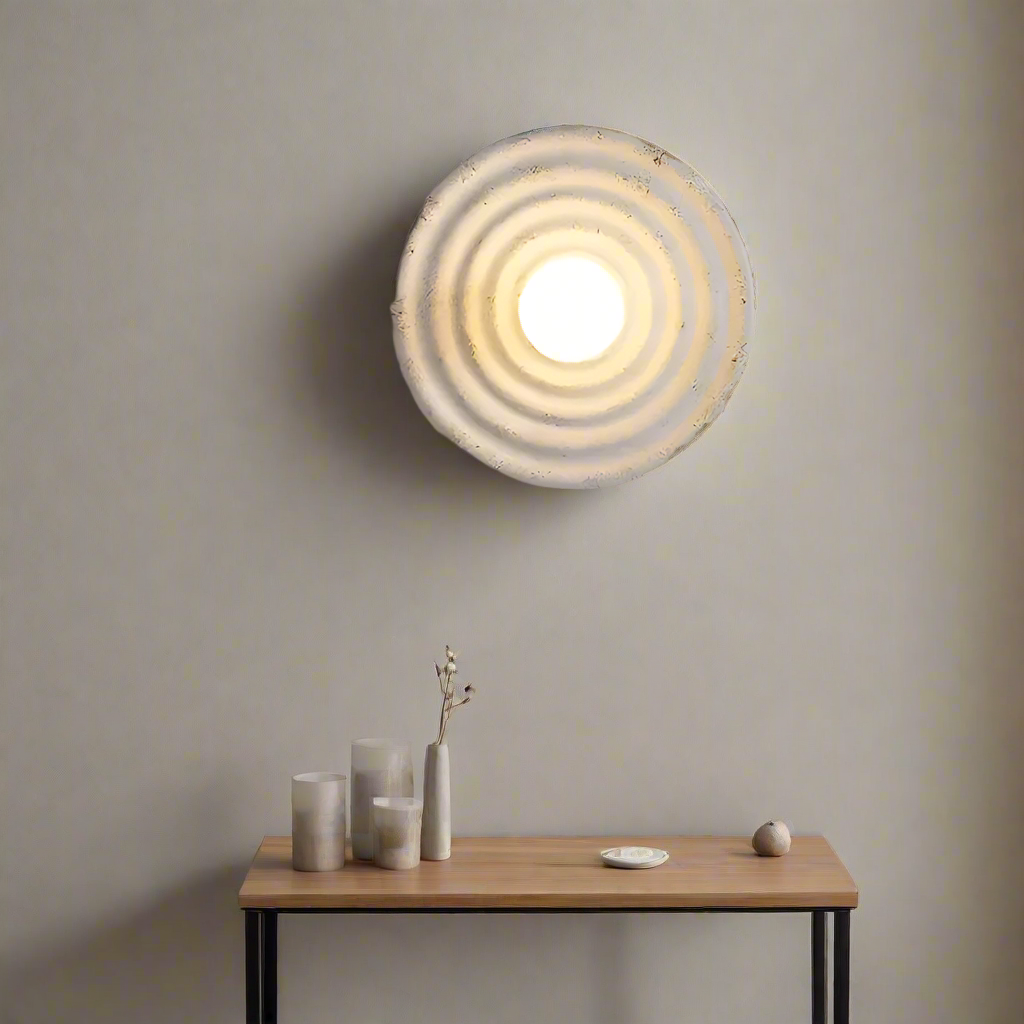 Modern Minimalist Resin Circular Wall Sconce G4 1-Light