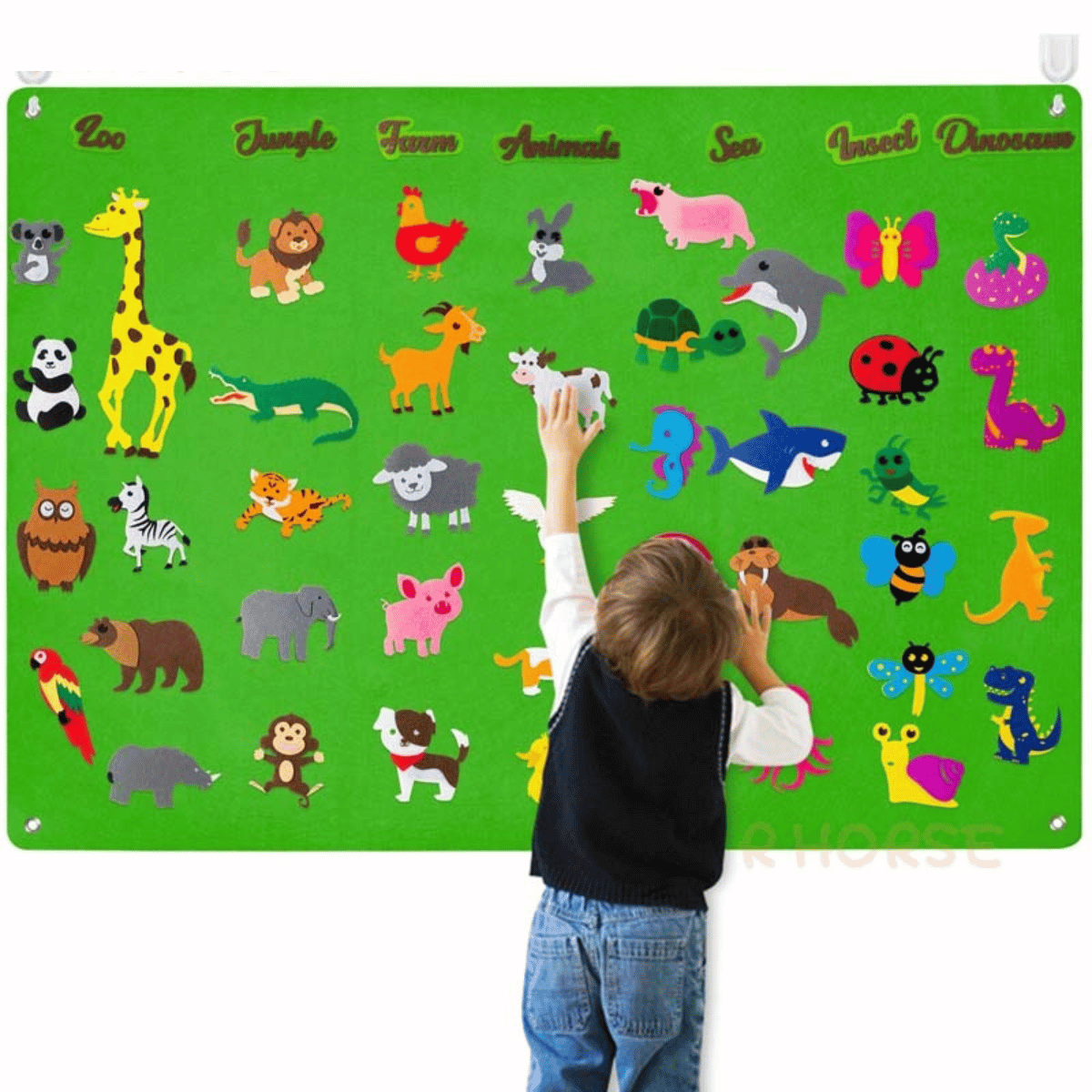 Guili | Felt board with animals | Educational toys for toddlers - Discover the world