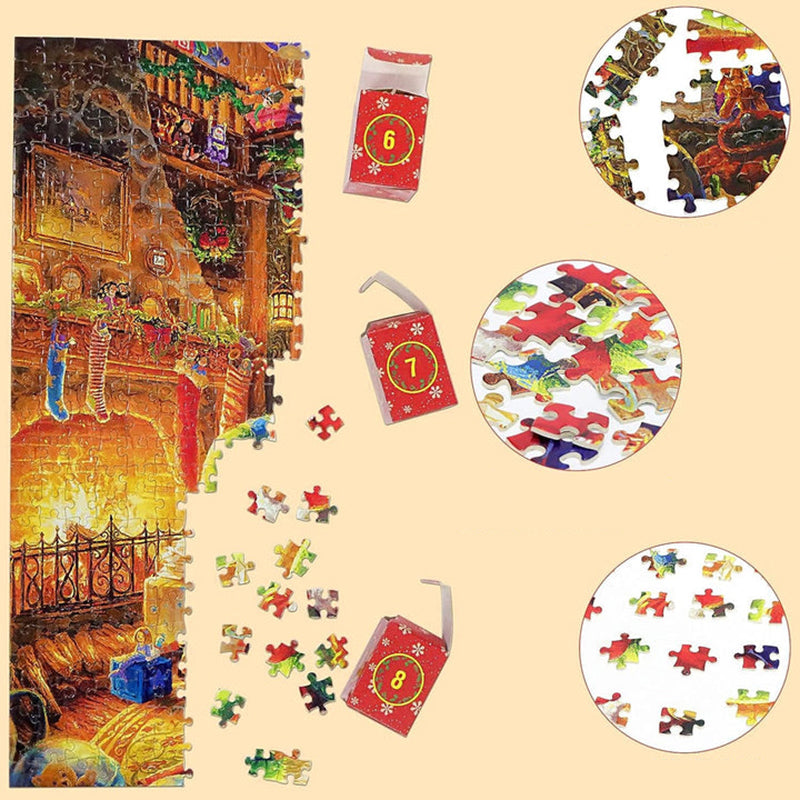Guili | Christmas Puzzle Countdown Calendar | Make Christmas Magical - 1008 Pieces Puzzle in 24 Doors