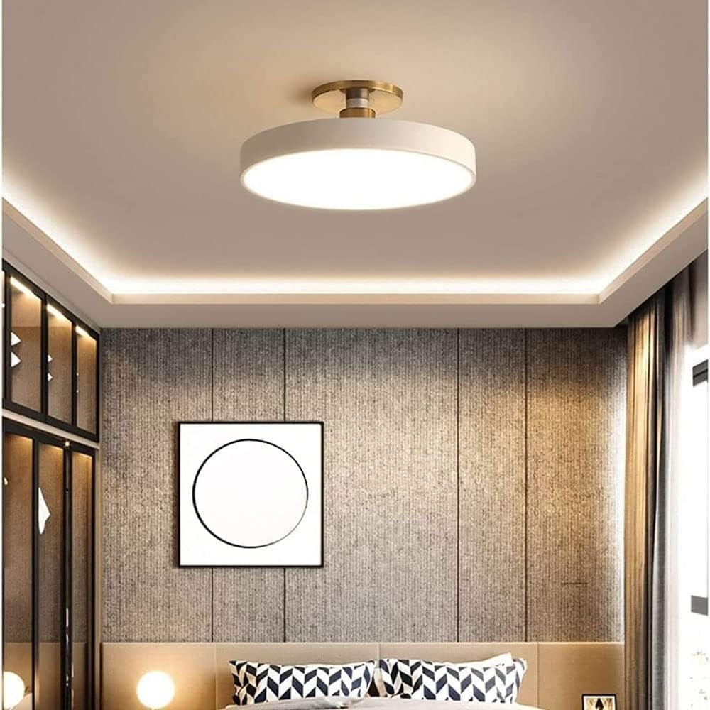Modern Brass Round LED Ceiling Light 1-Light
