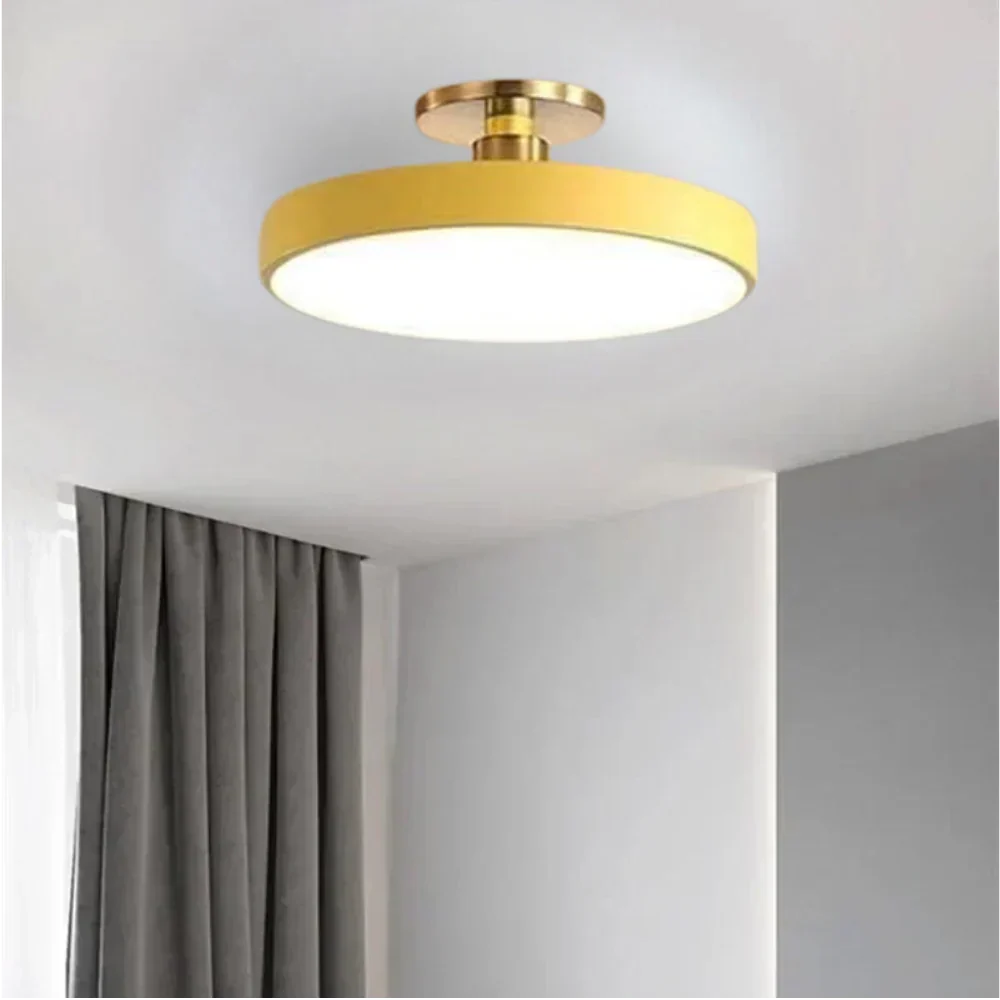 Modern Brass Round LED Ceiling Light 1-Light