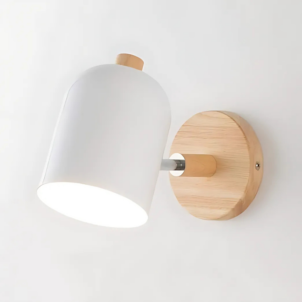 Scandinavian Wood Cylinder LED Wall Sconce 1-light