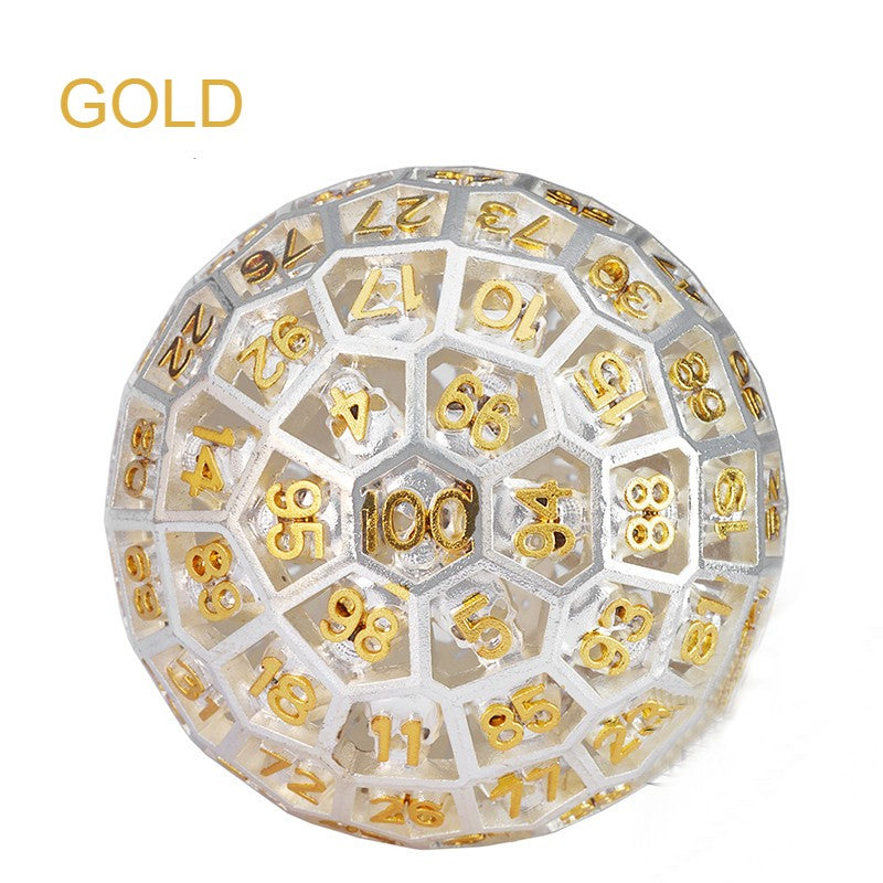 Guili | 100 Sided Polyhedron Metal Dice with Numbering, Designed for Big Party & More Possibilities