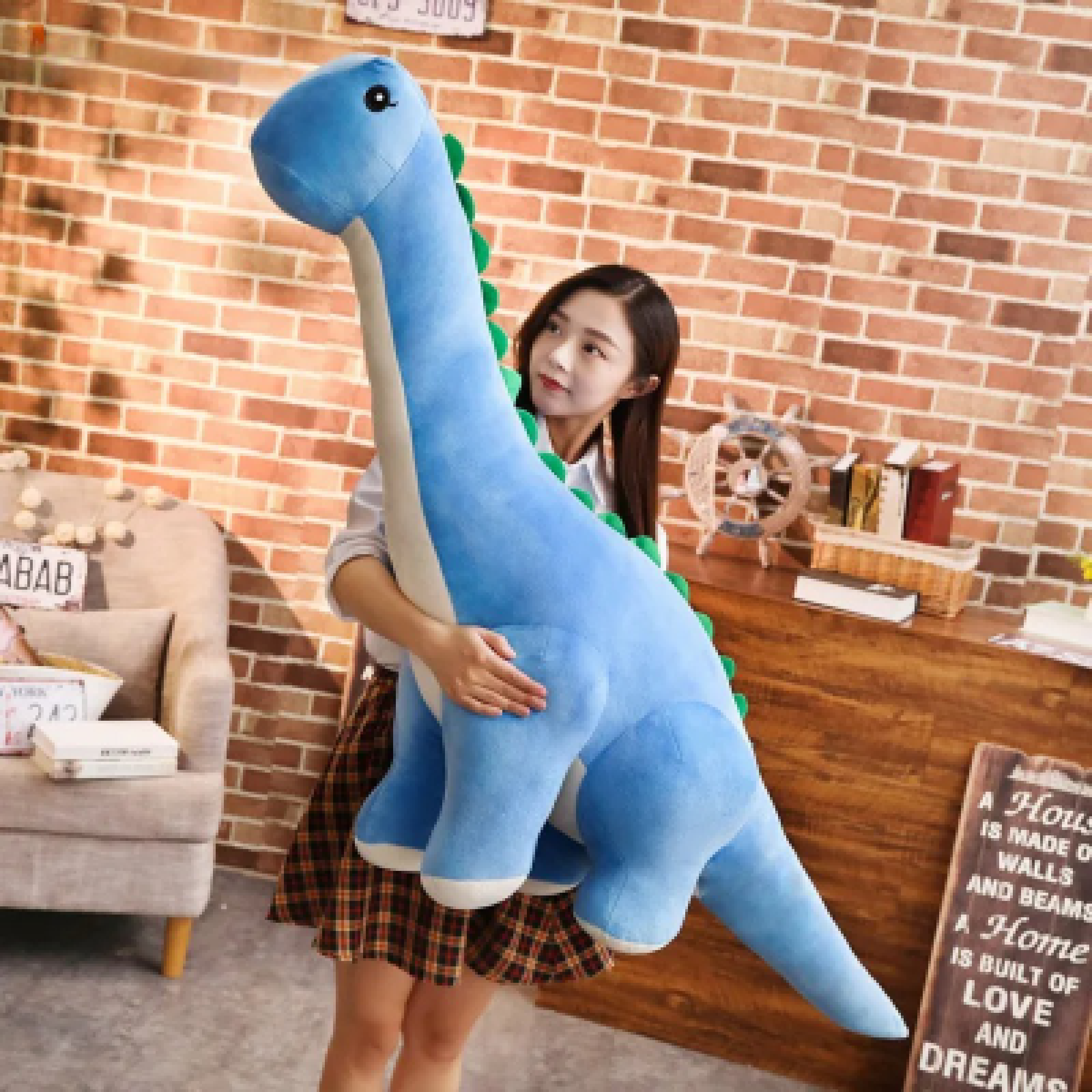 Guili | Giant Dinosaur Plush Pillow | Stress Relief & Comfort - Cute Tanistropheus Toy for Kids & Adults