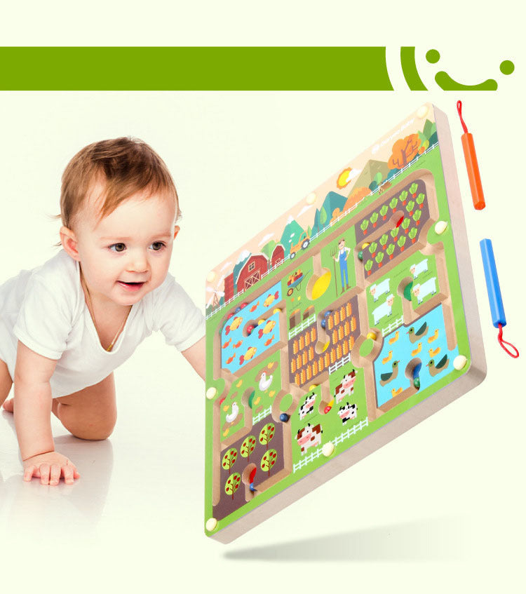 Guili | Ecotoys BrainMaze | Strengthen concentration - Magnetic maze puzzle game for children