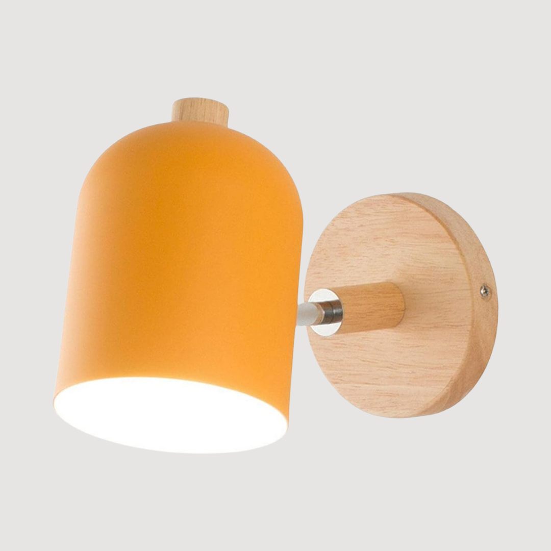 Scandinavian Wood Cylinder LED Wall Sconce 1-light