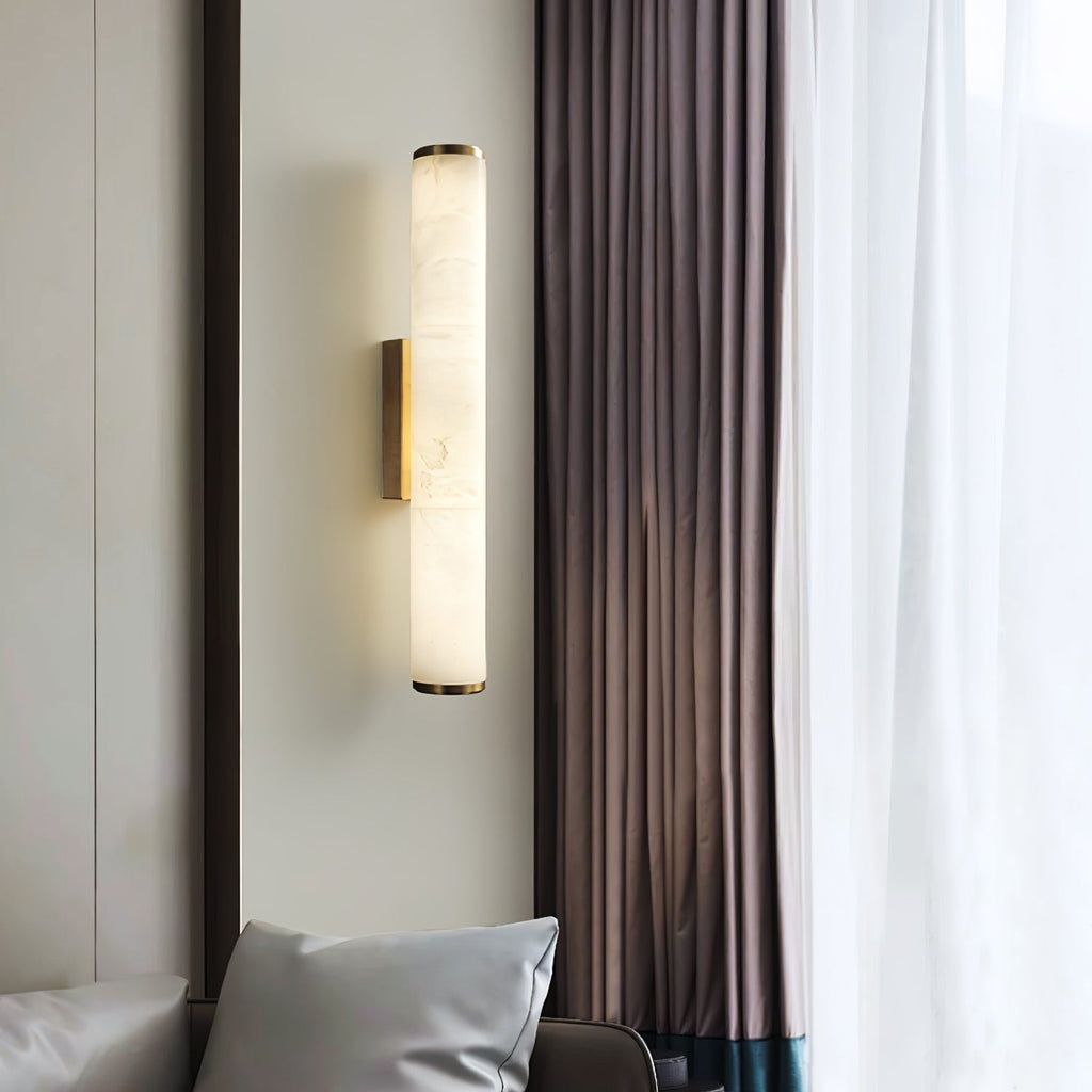 Modern Minimalist Spanish Marble Copper Wall Sconce LED 1-Light