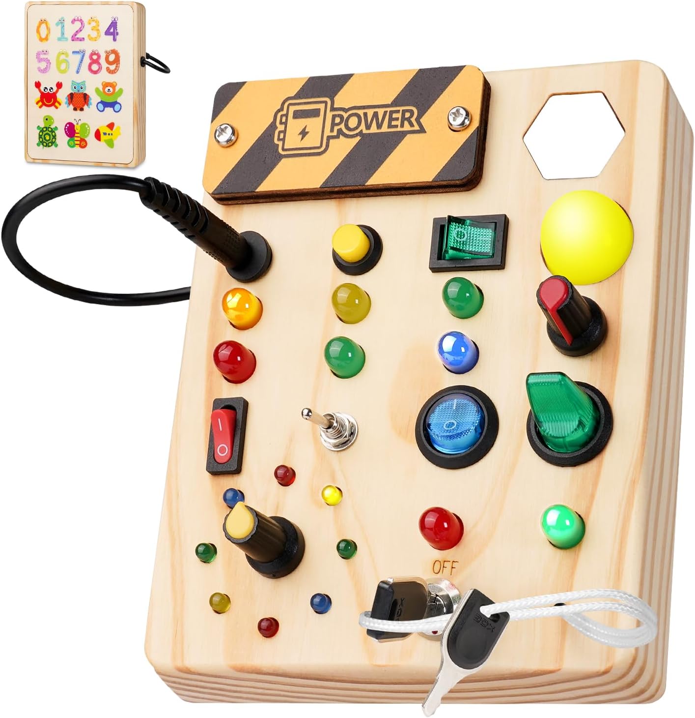 Guili | EcoToys GlowSwitch | Develop your Toddler's Creativity - Montessori LED Wooden Playboard