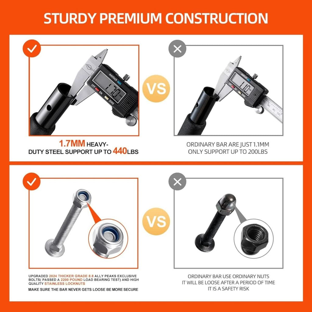 Guili | up bar - steel pull-up bar for door frames with 200 kg load capacity